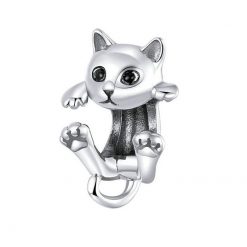 talisman din argint pisica pentru bratara
